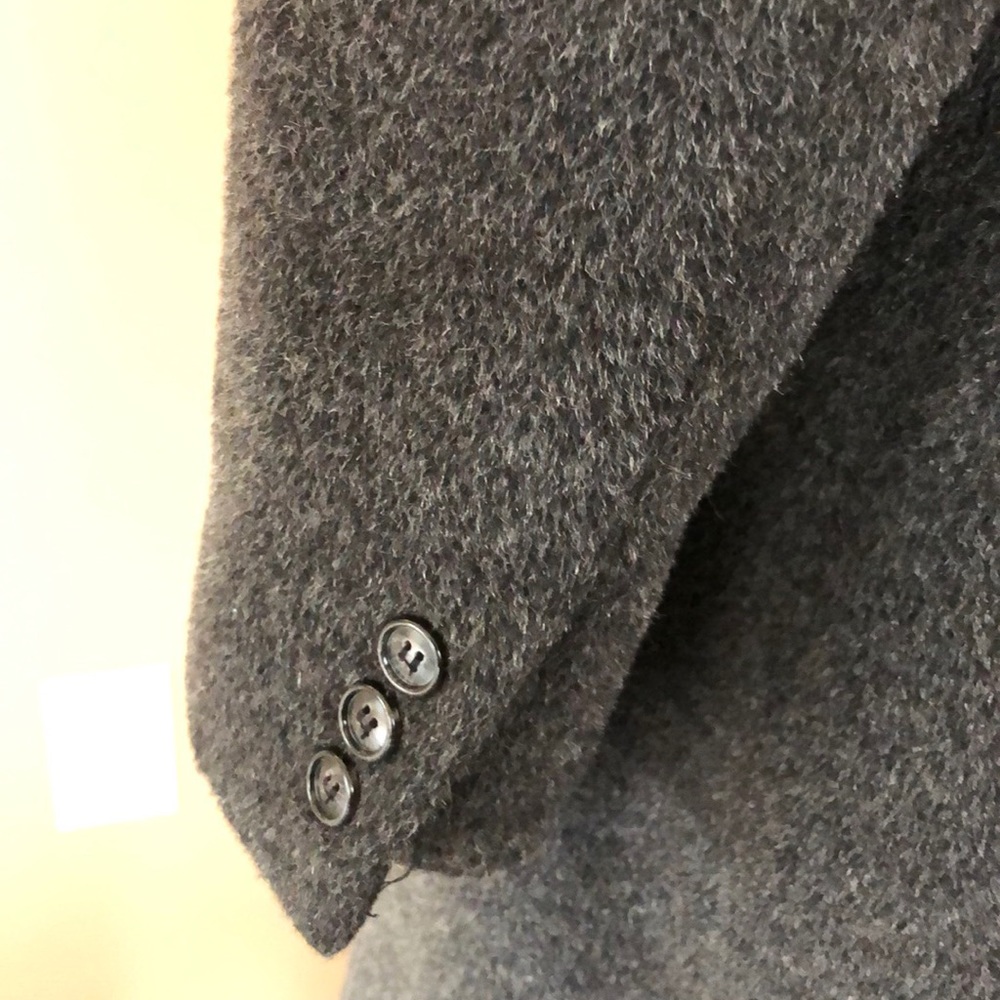 Perry Ellis charcoal gray knee length wool coat - Picture 6 of 8